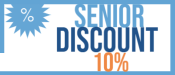 Senior Discount- 10% 